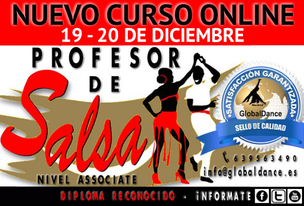 Nuevo Curso Online | Profesor de Salsa Nivel 1-Associate: 19 y 20 Diciembre