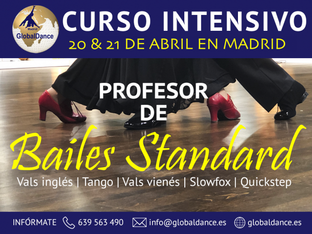 Curso de Profesor de Bailes Standard – Nivel 1 Associate – 20 y 21 Abril
